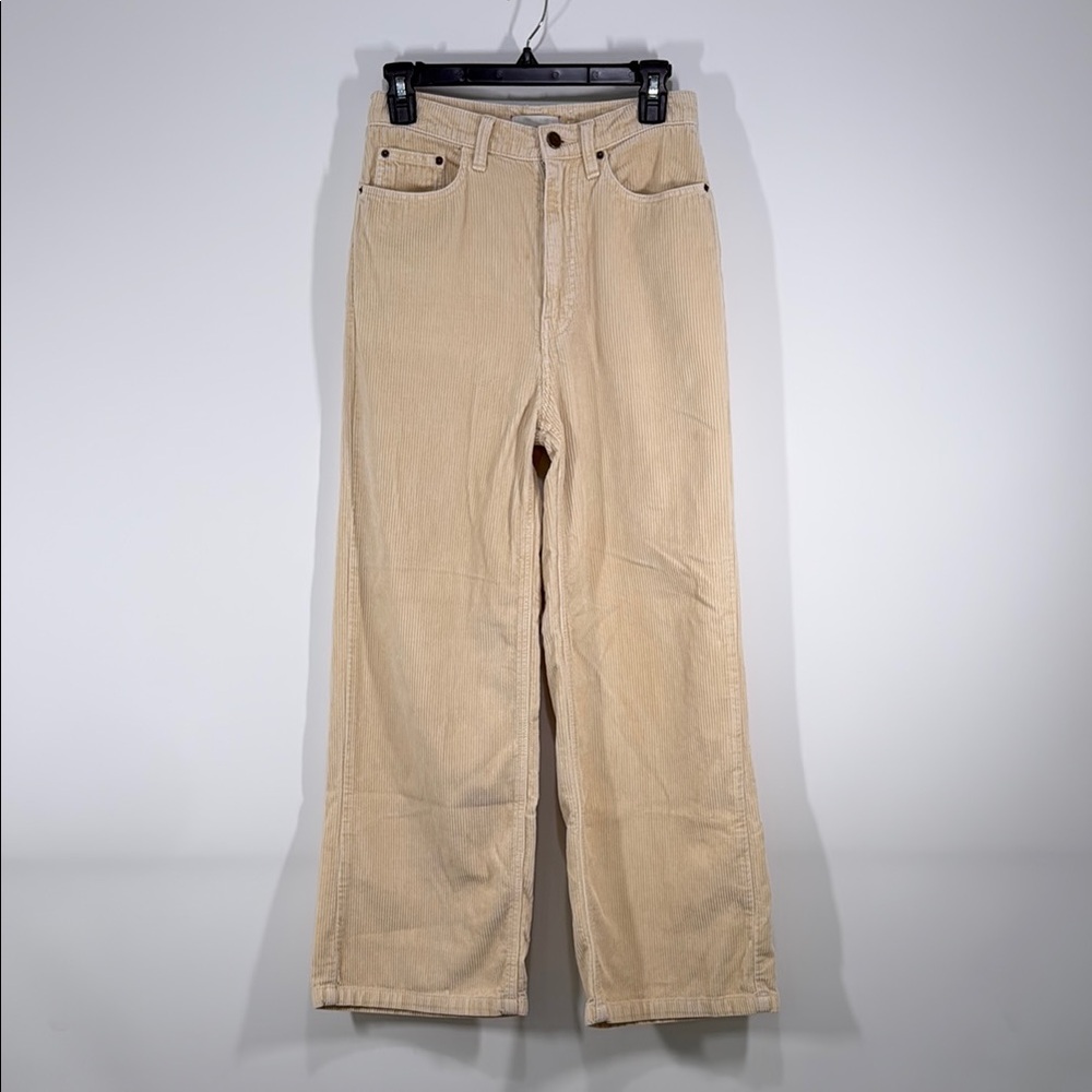 Urban Outfitters BDG High-Rise Wide-Leg Corduroy Pants - Cream, Size 27